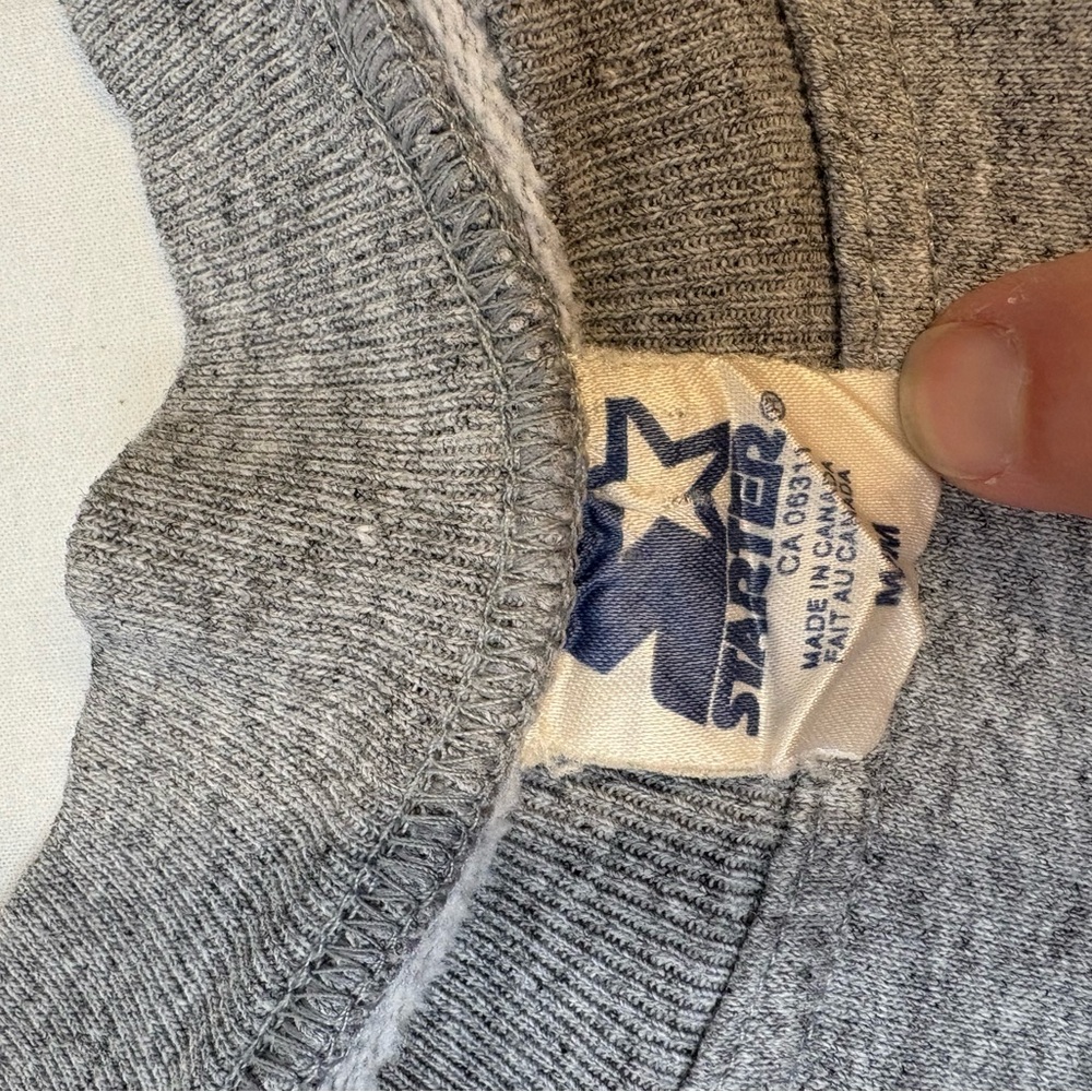 Vintage Toronto Raptors STARTER Grey Sweatshirt with Navy Logo Tag - Picture 7 of 9